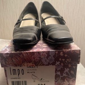 Impo Nikky2 Black Leather pumps 8M